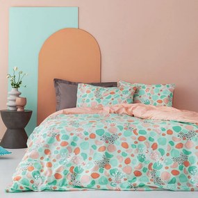 Σεντόνια FL6186 (Σετ 4τμχ) Green-Terracotta Palamaiki Queen Size 240x260CM 100% Cotton