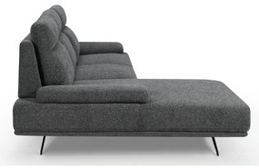 Seattle L-Shape Sofa Right Dark Grey
