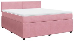 ΚΡΕΒΑΤΙ BOXSPRING ΜΕ ΣΤΡΩΜΑ ΡΟΖ 180X200 ΕΚ. ΒΕΛΟΥΔΙΝΟ 3287805