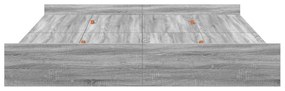 vidaXL Κρεβάτι με αποθηκευτικό χώρο Γκρι sonoma 200 x 200 cm