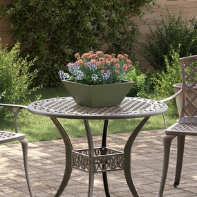 vidaXL Γλάστρα Κήπου Πράσινη Μεταλλική 35x35x15 cm από χάλυβα