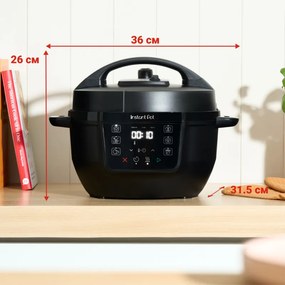 Instant Pot Classic Mini 140800801, 800W, 3.8 l, 7 προγράμματα, αγαπημένα κουμπιά, οθόνη LCD, Ανοξείδωτο, Λευκό