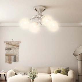 Φωτιστικό Οροφής με Συρμάτινα Διχτ. Καπέλα για 4 Φώτα LED G9 - Διαφανές