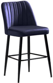 Σκαμπό Μπαρ Vento (Σετ 4Τμχ) 107BCK1115 49x45x99cm Sax Blue Metal, Fabric
