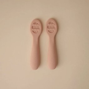 Κουτάλια Φαγητού (Σετ 2τμχ) Mushie Blush/Shifting Sand 66-101628