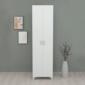 Ντουλάπα - Παπουτσοθήκη Lilly Megapap χρώμα λευκό 49x32x178εκ.