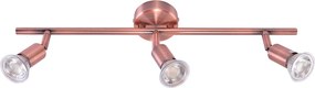 Σποτ Τρίφωτο Homelighting Saba 77-3548 Copper