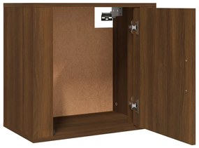 vidaXL Κομοδίνα Επιτοίχια 2 τεμ. Καφέ Δρυς 50x30x47 εκ.