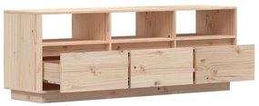 vidaXL Έπιπλο Τηλεόρασης 140 x 37 x 50 εκ. από Μασίφ Ξύλο Πεύκου
