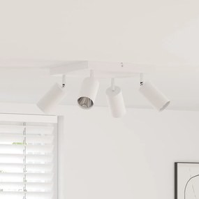 vidaXL Σποτ οροφής με προβολείς Λευκό 26 x 26 x 16 εκ Μέταλλο