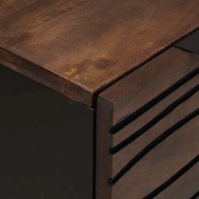vidaXL Πλαϊνό γραφείο Καφέ 60 x 33.5 x 75 εκ. Μασίφ ξύλο μάνγκο
