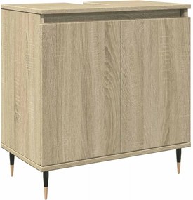 vidaXL Ντουλάπι Μπάνιου Sonoma Δρυς 58 x 33 x 60 εκ. από Επεξεργ. Ξύλο