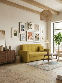 Καναπές - κρεβάτι Viva Lux III διθέσιος -Μουσταρδί