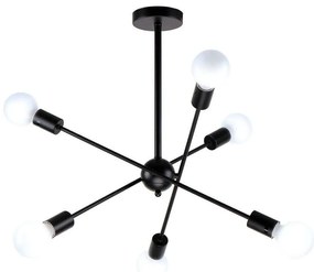 Φωτιστικό Οροφής Gwen 77-8091 75x75x57 Black Homelighting Metal