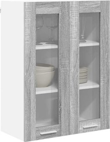 vidaXL Κρεμαστό ντουλάπι Γκρίζο Σονομα 60 x 31 x 80 εκ.