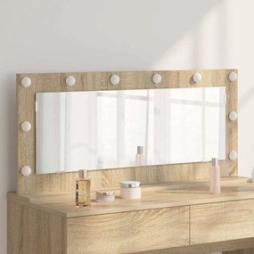 vidaXL Καθρέφτης τουαλέτας με καθρέφτη Δρύς Sonoma 100 x 45 x 18 εκ.
