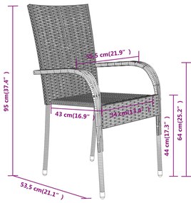 vidaXL Σετ Τραπεζαρίας Κήπου 5 Τεμαχίων Καφέ / Μαύρο