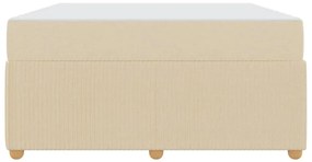 vidaXL Σκελετός Κρεβατιού Άλλο Κρεμ 160 x 200 cm ύφασμα