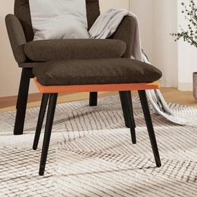 vidaXL Υποπόδιο Καφέ&Πορτοκαλί 45x29,5x35 εκ. Ύφασμα & Συνθετικό Δέρμα