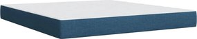 vidaXL Κρεβάτι Boxspring με Στρώμα Μπλε 180x200 εκ. Υφασμάτινο
