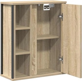 vidaXL Ντουλάπι Μπάνιου με Καθρέφτη Sonoma δρυς 50x21x60 εκ.