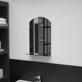 vidaXL Καθρέφτης Τοίχου με Ράφι 30 x 50 εκ. από Ψημένο Γυαλί