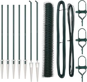 vidaXL Στύλος Περιφράξεων Πράσινο 10 x 1 μ (36 mm πλέγμα)