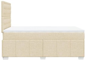 ΚΡΕΒΑΤΙ BOXSPRING ΜΕ ΣΤΡΩΜΑ ΚΡΕΜ 120X200 ΕΚ. ΥΦΑΣΜΑΤΙΝΟ 3293954