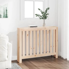 vidaXL Κάλυμμα Καλοριφέρ Μαύρο 108,5x19x84 εκ. από Μασίφ Ξύλο Πεύκου