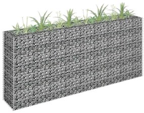 vidaXL Συρματοκιβώτιο-Γλάστρα Υπερυψωμένη 180x30x90 εκ. Γαλβ. Χάλυβας