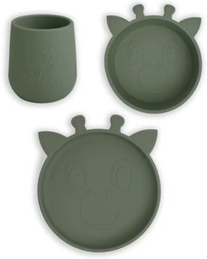 Nuuroo Judi Σετ φαγητού σιλικόνης 3τμχ Giraffe Dusty Green