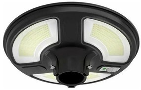 Ηλιακό Φωτιστικό Κήπου LED SMD 10W Αδιάβροχο IP65 1500lm 120° με Αισθητήρα RF και Χειριστήριο Ψυχρό Λευκό Μαύρο 5153 VTAC-5153-Μ 5153