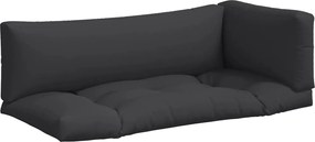 vidaXL Μαξιλάρια Παλέτας 3 τεμ. Μαύρα Υφασμάτινα