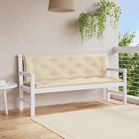 vidaXL Μαξιλάρι Πάγκου Κήπου Μπεζ 150x(50+50)x7 εκ. Ύφασμα Oxford