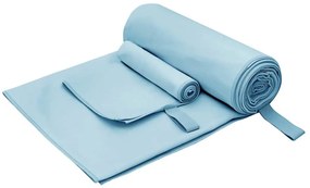 VidaXL Σύνολο πετσέτας αθλητισμού 2 τεμ. Μπλε 50 x 30 cm, 200 x 100 cm