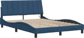 vidaXL Πλαίσιο κρεβατιού χωρίς στρώμα Hanko μπλε 120x200cm ύφασμα