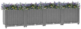 vidaXL Ζαρντινιέρα 160 x 40 x 38 εκ. από Πολυπροπυλένιο
