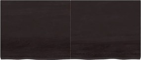 vidaXL Πάγκος Μπάνιου Σκούρο Καφέ 140x60x(2-4) εκ. Επεξεργ. Μασίφ Ξύλο