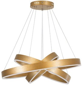 Φωτιστικό Οροφής Με Τηλεχειριστήριο Venom Trio 61190-DECO Φ40/60/80cm Dim Led 14158lm 120W Gold Globostar
