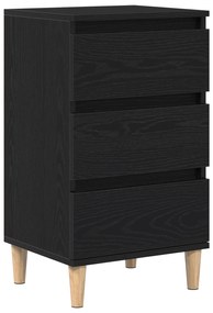 vidaXL Κομοδίνο Μαύρο Δρυς 40x35x70 εκ. Επεξεργασμένο Ξύλο