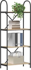 vidaXL Ράφι Βιβλίων Δρύς Sonoma 60 x 30 x 146 εκ Επεξεργασμένο ξύλο