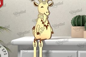 Σετ των 3 Intra απο ξύλο plywood 3mm-4mm πάχος 3D Χριστουγεννιάτικο κατσίκας Δίασταση 15x15 cm INTRAFABR-111128760