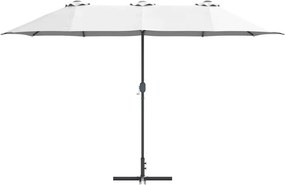 vidaXL Ομπρέλα Κήπου Άμμος 370 x 197 x 239 εκ.
