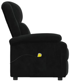 vidaXL Πολυθρόνα Μασάζ Μαύρη Βελούδινη