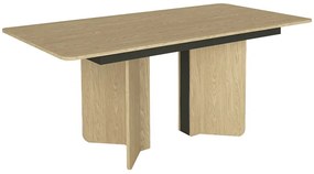 Τραπέζι Lava Megapap χρώμα rota oak - ανθρακί 180x90x76,8εκ.