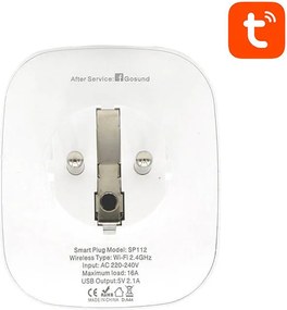 Gosund Έξυπνη Εξωτερική Πρίζα WiFi SP112 2xUSB Tuya 16A (Λευκό)