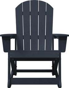 vidaXL Καρέκλες Ροκάντας Adirondack 2 τμχ. Σκούρο μπλε HDPE