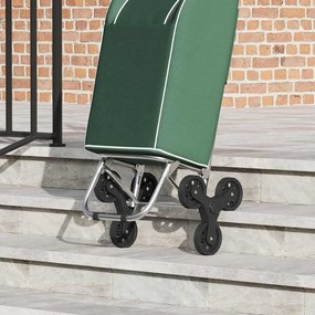 vidaXL Καρότσι Αγορών Πράσινο 39.5 x 33 x 93 εκ Ύφασμα Oxford