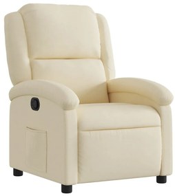 vidaXL Πολυθρόνα Ανακλινόμενη Κρεμ Υφασμάτινη