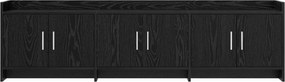 vidaXL Ντουλάπι TV 168 x 33 x 47 εκ. Μαύρη Δρυς Επεξεργασμένο Ξύλο